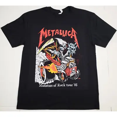 METALLICA T-shirt Monsters Of Rock Tour '85 Heavy Metal Tee Men's Black New • $15.48