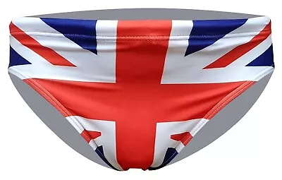 £11.99 • Buy ACCLAIM British Union Jack Sports Fit 7 Cm Flag Brief Swimming Trunks Mens NEW