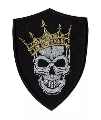 Skull With Crown Patch I King Tsar Prince Royalty Biker Motorcycle Badge Logo • $5.99