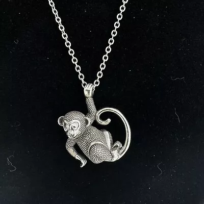 Brighton MONKEYING AROUND Silver Pendant Necklace Year Of The Monkey MSRP$48 • $15.99