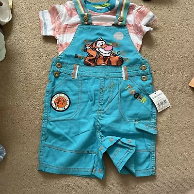 Baby Boy Disney Tiger 2 - Piece Dungaree Set Size 9-12 Months  • £12
