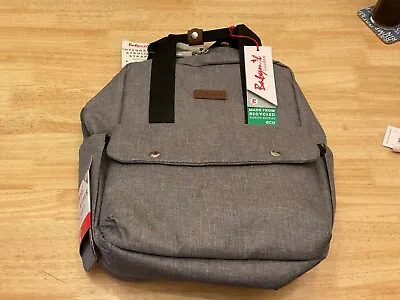 Babymel Georgi Grey Eco Backpack Changing Bag & Mat Grey NEW TAGS • £25