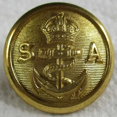 British Firmin Made: SOUTH AFRICAN NAVY BRASS BUTTON  (Large 23mm WW2 Period) • £4.99