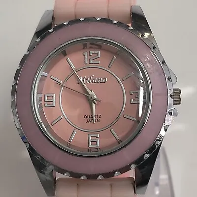 £9.80 • Buy Milano Ladies Quartz Watch With Pink Silicone Rubber Strap