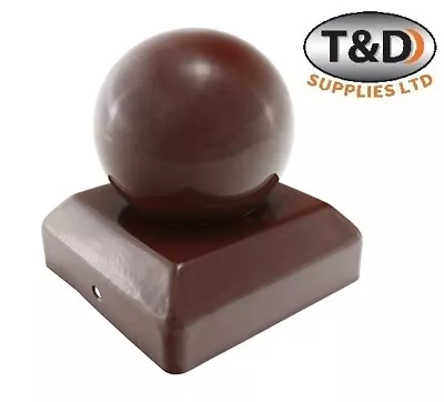 100mm (4 ) Red Oxide Metal Round Ball Fence Post Caps  • £6.60