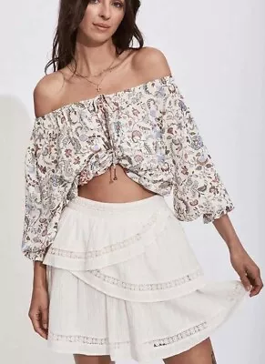 $30 • Buy Arnhem Rue Mini Skirt In Ivory Size 12