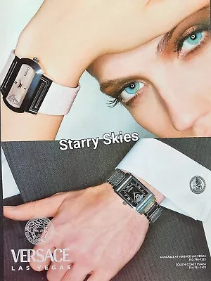 Versace Ladies-men Watch Las Vegas 2004 Print Ad   • $7.99