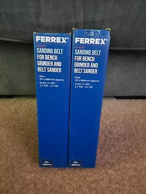 £9.99 • Buy 12pcs Ferrex Belt Sander Bench Grinder ALDI Sanding Belt Size 686mm X 50mm