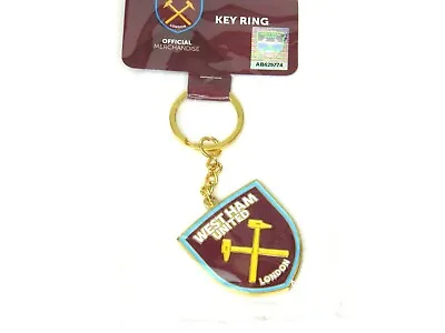£6.99 • Buy West Ham United FC Club Crest Metal Keyring Keychain, Souvenir, Gift