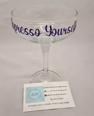 £6.49 • Buy Personalised Espresso Martini Cocktail Glasses | Cocktail Glasses | Home Bar