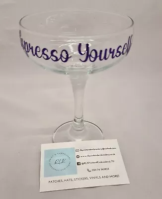 Personalised Espresso Martini Cocktail Glasses | Cocktail Glasses | Home Bar • £6.49