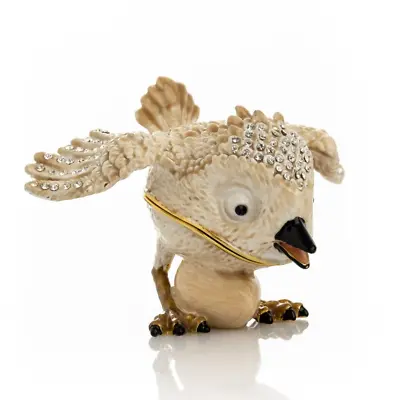Keren Kopal Beige Bird With Egg  Trinket Box Decorated With Austrian Crystals • $3.40