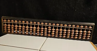 Japanese Abacus Soroban Wooden Vintage 23 Column 4+1 Beeds Handmade 13 ×2  Maths • $75.95