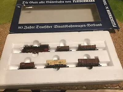 Fleischmann N Gauge 7886 80 Year Anniversary Train Set 0-10-0 Steam Locomotive • £150