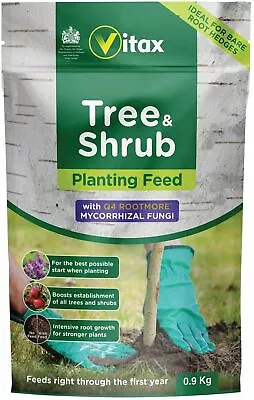 Vitax Tree & Shrub Plant Food Planting Feed Q4 Rootmore Mycorrhizal Fungi 900g • £8.89