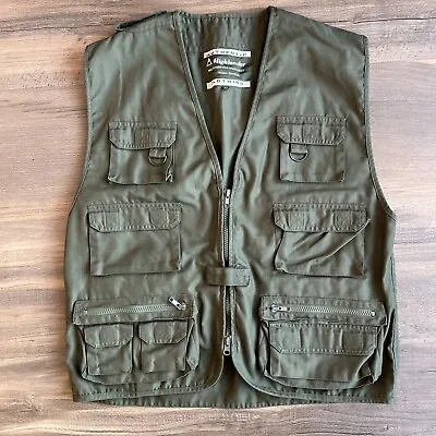 Highlander Men’s Multi Purpose Waistcoat Vest Utility Camo Green Fishing Hiking • $24