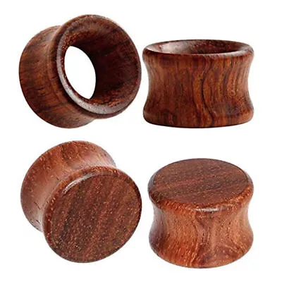 2pcs Wood Ear Tunnels Vintage Wooden Ear Gauges Ear Expander Plugs Stretcher USA • $4.99