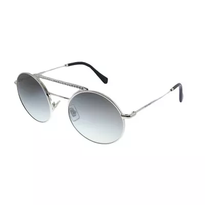 Miu Miu CORE COLLECTION MU 52VS 1BC5O0 Silver Metal Round Sunglasses • $119