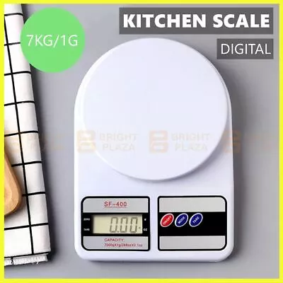 Electronic Digital Kitchen Scale Kitchen Food Weighing Weight Postal Scales 7KG • $17.95
