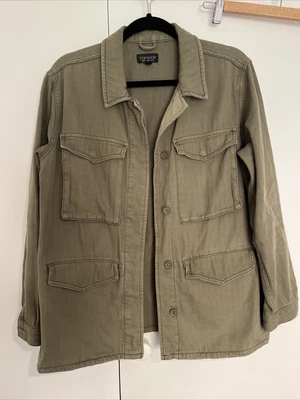 $20 • Buy Topshop Khaki Olive Green Jacket Shacket Size 14