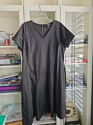 Simply Vera Vera Wang Women Black 53% Cotton 43% Polyester Dress 1X • $14.99