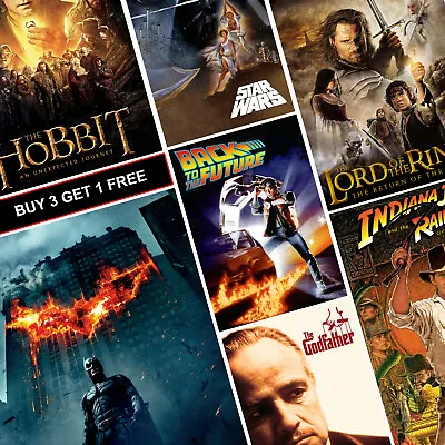 £6.99 • Buy Best Trilogy Movie Posters A4 A3 HD Prints Art Godfather Hobbit Batman Toy Story