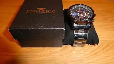 Fngeen Men's Bracelet Watch In Black Battery Powered New • £24.99