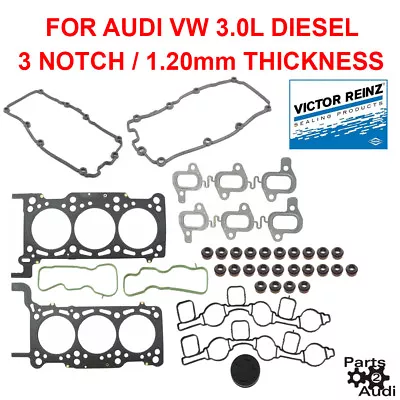 REINZ 3 NOTCH Engine Cylinder Head Gasket Set For Audi VW Diesel 3.0T • $225.25