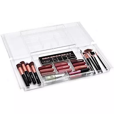 Expandable Drawer Organizer - Customizable Makeup Vanity Organizing Storage Tray • $14.91