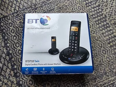 BT 3710 Twin Double Handset Digital Cordless Answer Phone Landline - With Box • £0.99