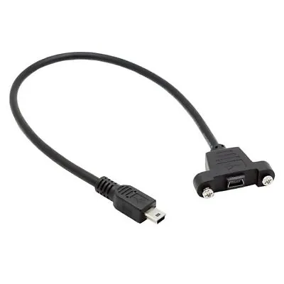 Mini USB Male To Female Connector Adapter Cable With Panel Mount Hole • $1.99