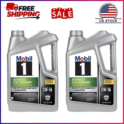 2 Pack Mobil 1 Advanced Fuel Economy Full Synthetic Motor Oil 0W-16 5 Quart • $51.52