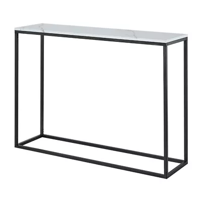 Marble-Style Console Entryway Table Accent Sofa Coffee Table Metal Frame • $73.80