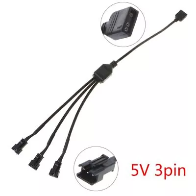 5V 3PIN To SM 3Pin Fan Interface Female/Male Adapter Motherboard Extension Cable • £6.38
