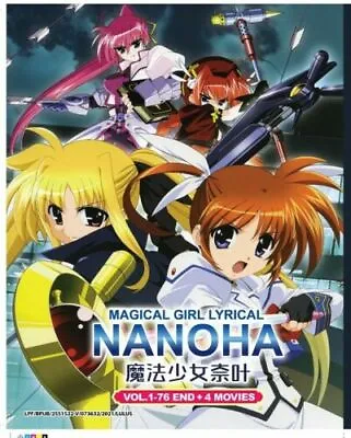 Anime Magical Girl Lyrical NANOHA (1-76 End) + 4 Movies Complete DVD Series • £27.59