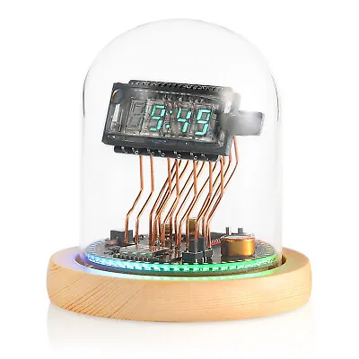 £77.99 • Buy VFD Tube Clock Vintage Ref Nixie Clock RGB LED Display Desktop Decor Clock Gift