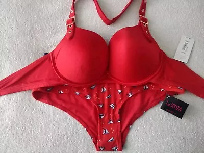 La Senza/NewLook Mix N Match Red Bikini Size 32B/10~NWT- FREE POST • £9.99