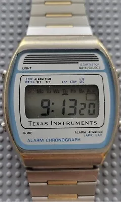 Vintage Texas Instruments Mens LCD Digital Watch - Working But Needs Repair • $23.95
