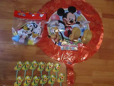 Mickey Mouse Clubhouse Party Supplies Balloon Picks Blowers 4pc Lot NOS  • $29.99