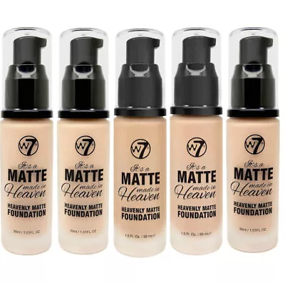 W7 Cosmetics Matte Made In Heaven Foundation - Fair Light Creamy Liquid Pump • £8.19