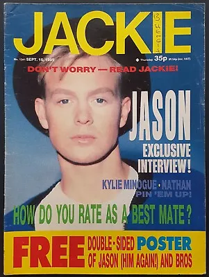 Jackie Magazine 16 September 1989 - Jason Donovan Kylie Minogue Keanu Reeves • £13.90