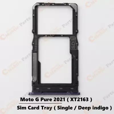 Motorola Moto G Pure 2021 Single Sim Card Tray ( XT2163 / Single / Deep Indigo ) • $9.95