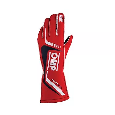 OMP FIRST-EVO MY20 Racing Gloves Red FIA 8856-2018 Approved - M • $106.48