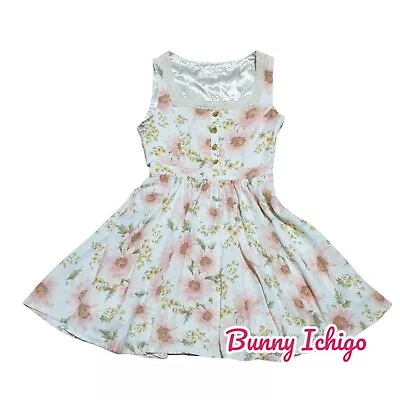 *** Damage Liz Lisa Women Floral Dress Lolita Mori Girl Hime Gyaru Cute • $28.49