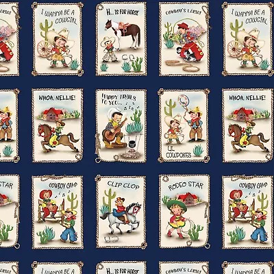 Cowboys Happy Trails From Michael Miller Quilt Fabric BTY • $12.50