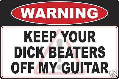 Guitar Finger Warning Decal Sticker Band Rock And Roll Heavy Metal USA Hair 2pk • $12.99