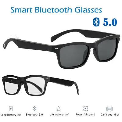 Bluetooth Sunglasses Mic Polarized Headphones With Stereo Speaker Smart Glasses • $31.89