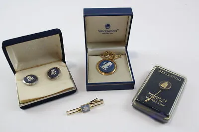 £32 • Buy Vintage Signed Wedgwood Jewellery Gents Royal  X 4