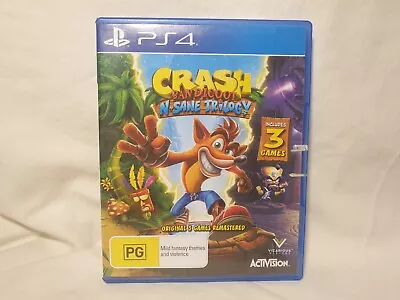 Crash Bandicoot N.Sane Trilogy - Sony Playstation 4 PS4 3 Games *Untested * • $41.95