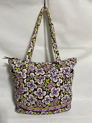 Vera Bradley Plum Petals Pattern Shoulder Tote • $22.49